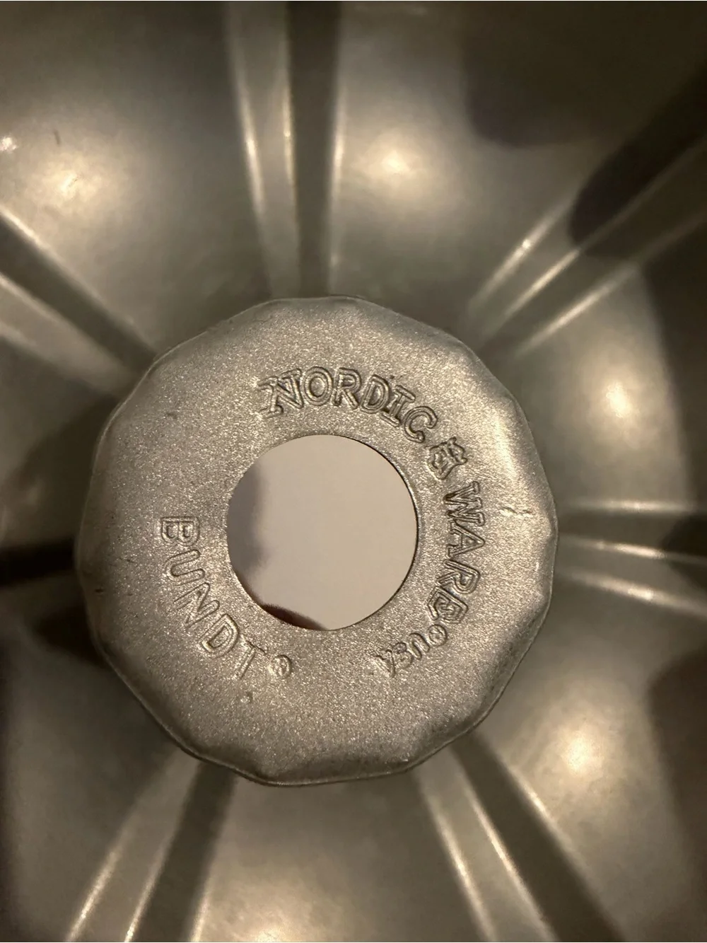 Vintage Nordic Ware Bundt Pan Blue Stamped Aluminum Cake Mold 8.5